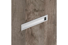Poignée d'insertion Nidum, entraxe de perçages 128, L 143 mm, B 35 mm, aspect aluminium