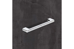 Poignée Opera, entraxe de perçages 96 / 128 mm, L 135 mm, B 8.5 mm, H 33 mm, chromé brillant