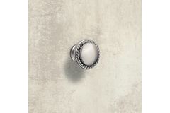 Bouton Salemi, H 23 mm, ø 30 mm, aspect inox brossé