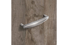 Poignée Savelli, entraxe de perçages 128, L 140 mm, B 18 mm, H 29 mm, aspect inox brossé
