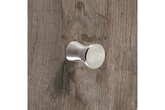 Knop Sion, H 23 mm, ø 16 mm, roestvrij staal geborsteld