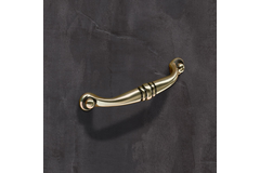 Poignée Alberta, entraxe de perçages 96, L 110 mm, B 14 mm, H 28 mm, aspect laiton antique