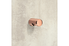 Knop Almus, H 23 mm, ø 12 mm, Koperkleurig glans