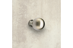 Bouton Bona, H 41 mm, ø 30 mm, aspect inox brossé