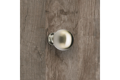 Bouton Bona, H 41 mm, ø 30 mm, aspect inox brossé