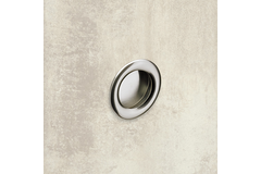 Poignée d'insertion Borgoa, entraxe de perçages 0, H 11 mm, ø 41 mm, Aspect inox