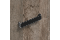 Greep Dublina, boorafstand 160, L 168 mm, B 34 mm, H 30 mm, zwart leer