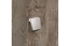 Knop Milo, boorafstand 16, L 40 mm, B 41 mm, H 28 mm, roestvrij staal finish geborsteld