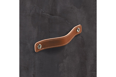 Poignée Nica, entraxe de perçages 64, L 94 mm, B 25 mm, H 3 mm, cuir brun clair