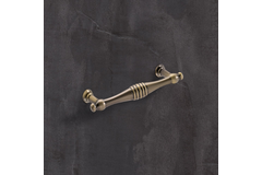 Poignée Osimo, entraxe de perçages 96, L 120 mm, B 13 mm, H 22 mm, ø 13 mm, aspect laiton antique