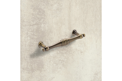 Poignée Osimo, entraxe de perçages 96, L 120 mm, B 13 mm, H 22 mm, ø 13 mm, aspect laiton antique