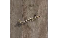 Poignée Osimo, entraxe de perçages 96, L 120 mm, B 13 mm, H 22 mm, ø 13 mm, aspect laiton antique