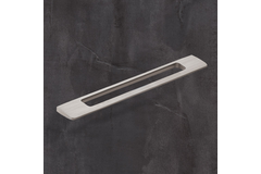 Poignée Nubia, entraxe de perçages 256, L 373 mm, B 8 mm, H 35 mm, aspect inox brossé
