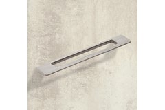 Poignée Nubia, entraxe de perçages 256, L 373 mm, B 8 mm, H 35 mm, aspect inox brossé