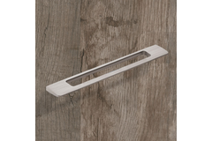 Poignée Nubia, entraxe de perçages 256, L 373 mm, B 8 mm, H 35 mm, aspect inox brossé
