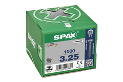 Vis à bois SPAX-S TP Pozidrive avec tête fraisée 3 x 25