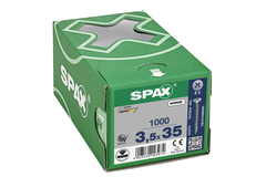 Vis à bois SPAX-S TP Pozidrive avec tête fraisée 3.5 x 35