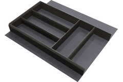 Modulo set bestekindeling zwart + antslip zwart K120 473x1124x50mm