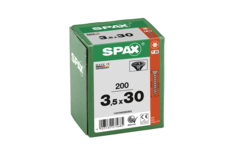 Houtschroef zwart SPAX-S PK Pozidrive met verzonken kop 3.5 x 30