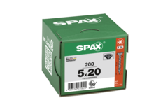 Vis à bois noir SPAX-S TP Pozidrive avec tête fraisée 5 x 20