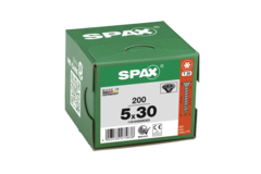 Vis à bois noir SPAX-S TP Pozidrive avec tête fraisée 5 x 30