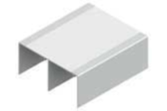 Dubbele bovenrail Terra TR19 6m alu wit
