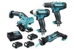 Makita combopack 10.8v 4machines+3batter.+chargeur td101d + df331d + hs301d + jr103d