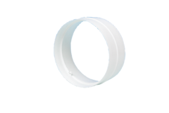 Raccord tube rond d.125 blanc  