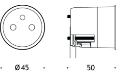 Rond 2.0 - unifit stopcontact bedraad b-f wit