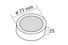Set spot en applique tube Led RVS 3x3W 