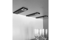 Set 2 led roeled 3W 3000K 12V zwart-centrale schakelaar - konvertor