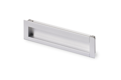 Poignée d'insertion Nidum, entraxe de perçages 128, L 143 mm, B 35 mm, aspect aluminium