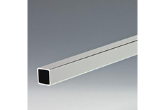 Vierkante stang, B25 H25 L1000, glanzend aluminium
