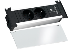 Kapsa blanc 2 prises d-nl-l + chargeur usb  