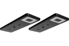 Set 2 led roeled 3W 3000K 12V zwart-centrale schakelaar - konvertor