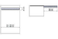 Chic line dassenhouder antraciet  l.458mm rechts