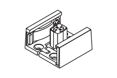 Hawa guide inférieur verre/verre pour Ordena