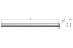 Stang 600mm voor cilinderslot 292