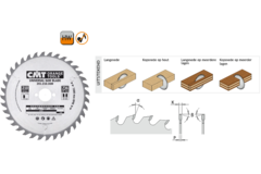 Universele zaagblad vr draagb. machines d=180 f=ø20 k=2.6 p=1.6 z24 <°=20° q=hw