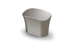 Bouton Itri, entraxe de perçages 16, L 38 mm, B 25 mm, H 30 mm, aspect inox brossé