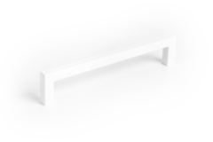 Poignée U BA128 L136.5 zamac mat blanc