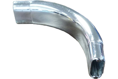 Coude 90° pour tube de penderie ovale chrome  