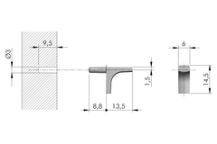 Taquet K-Line nickel ø3mm 