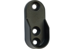 Support tube oval zamac noir  