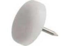 Glissieres pr.pieds 64/30mm blanc  