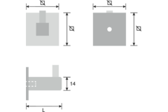 Porte-manteau carré blanc 
