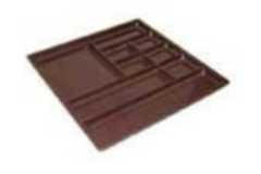 Insert pour tiroir bur.277x277x17mm brun  
