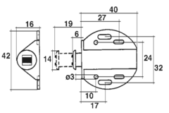 Fermeture à pousser magnétique simple