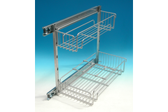 Coulisses latérales c.30cm h430xl247mm avec 2 paniers + 4 entretoises