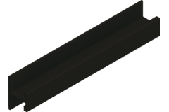 Profil-H horizontal PRH10V Terra 4m alu noir  
